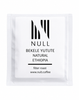 Null Coffee Bekele Yutute Natural Ethiopia filtre kahve paketi.