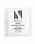 Null Coffee Idido Anaerobic Natural Ethiopia filtre kahve paketi.