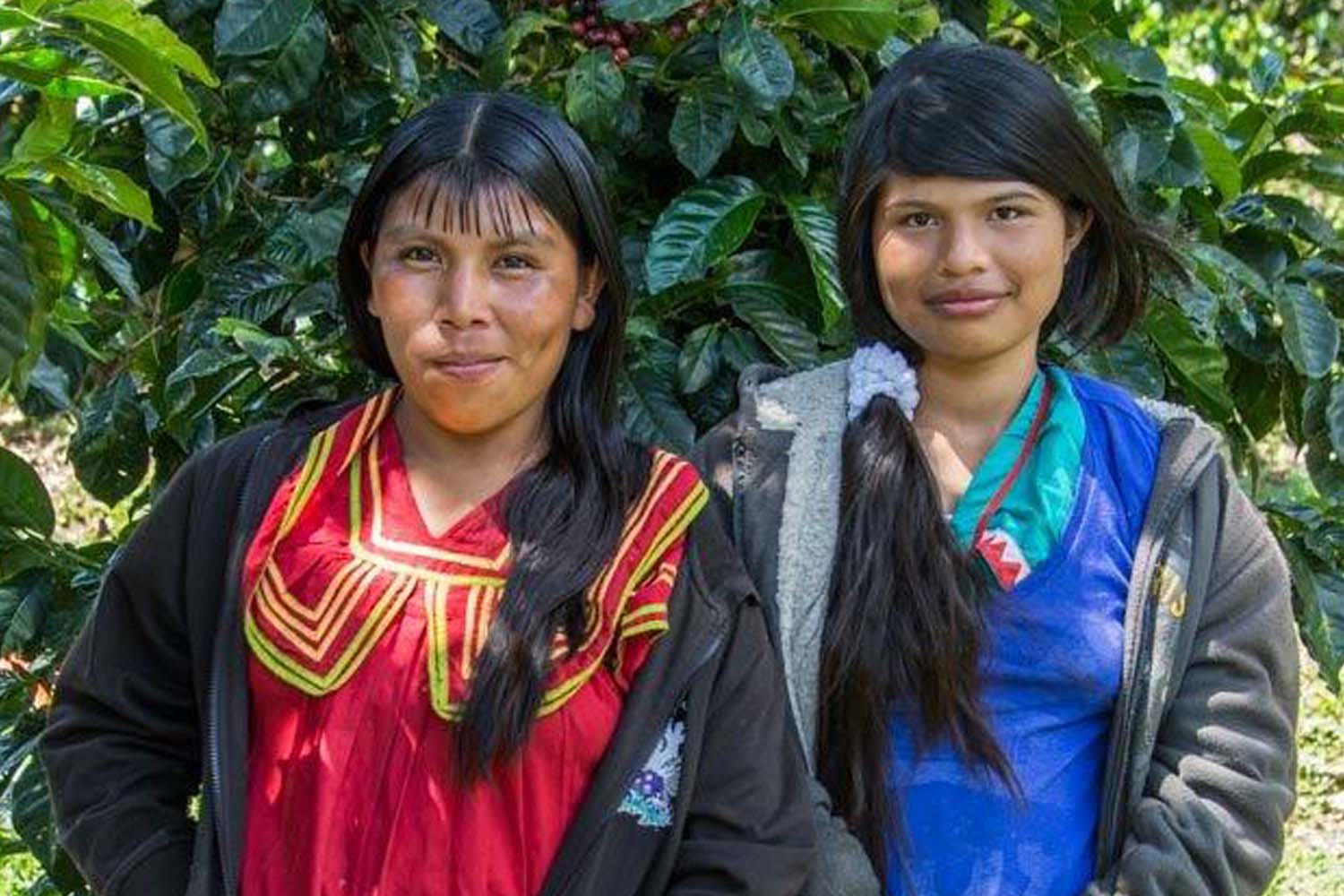 Two coffee producers at La Berlina Estate in Panama.