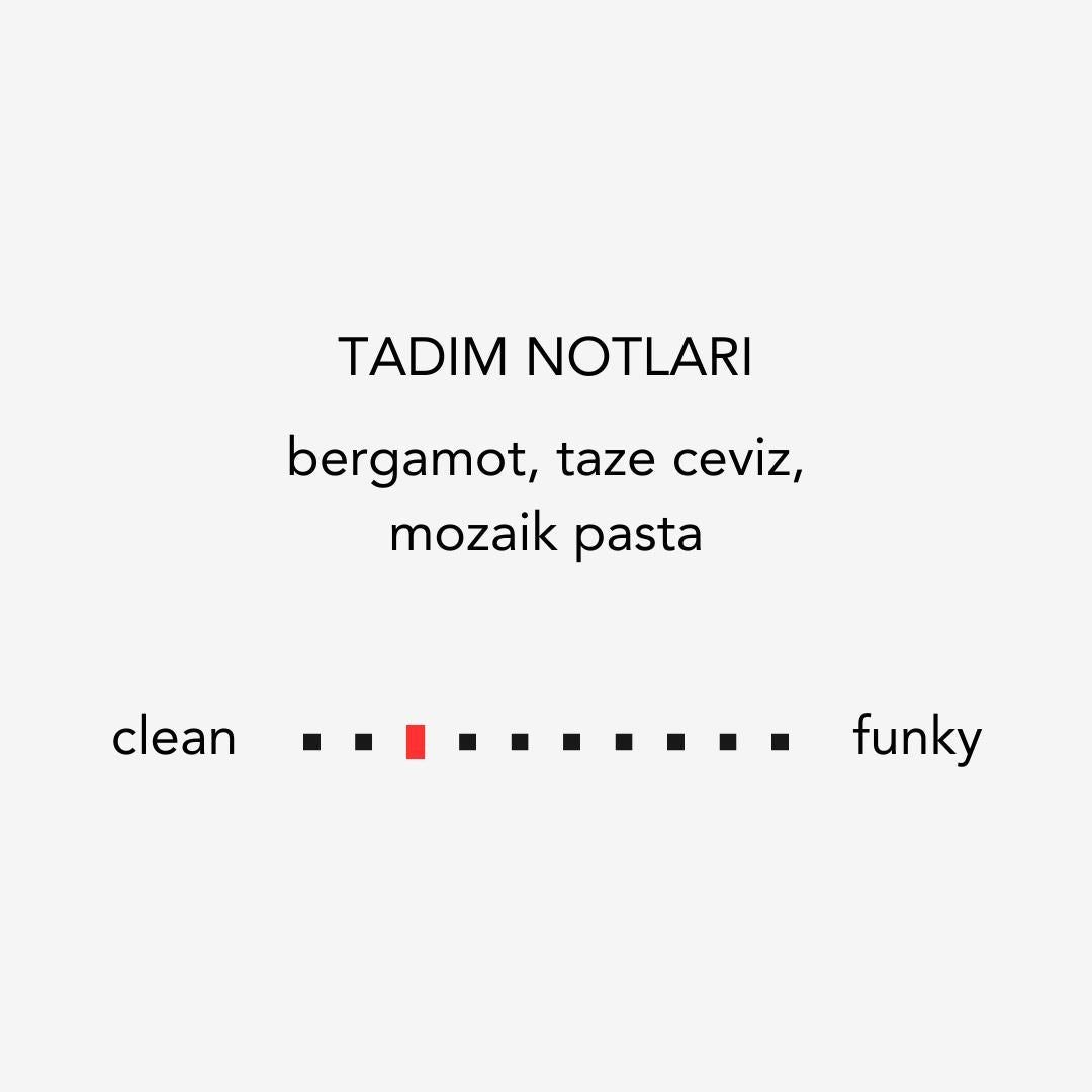 La Rosita Catuai Washed kahvesinin bergamot, taze ceviz ve mozaik pasta tadım notları.
