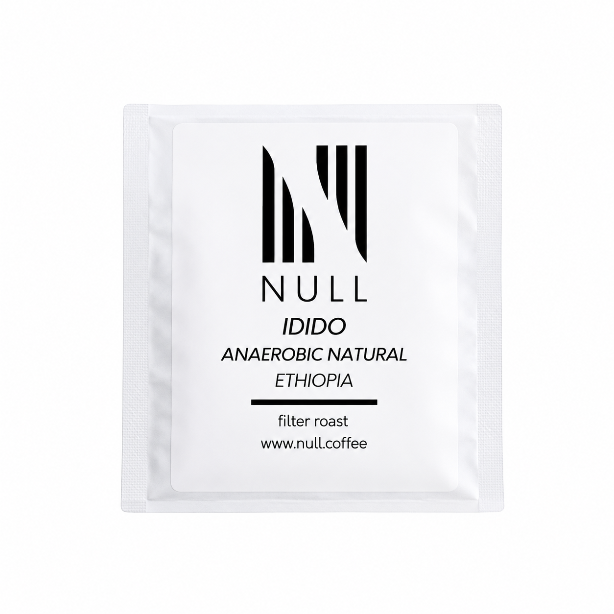 Null Coffee Idido Anaerobic Natural Ethiopia filtre kahve paketi.