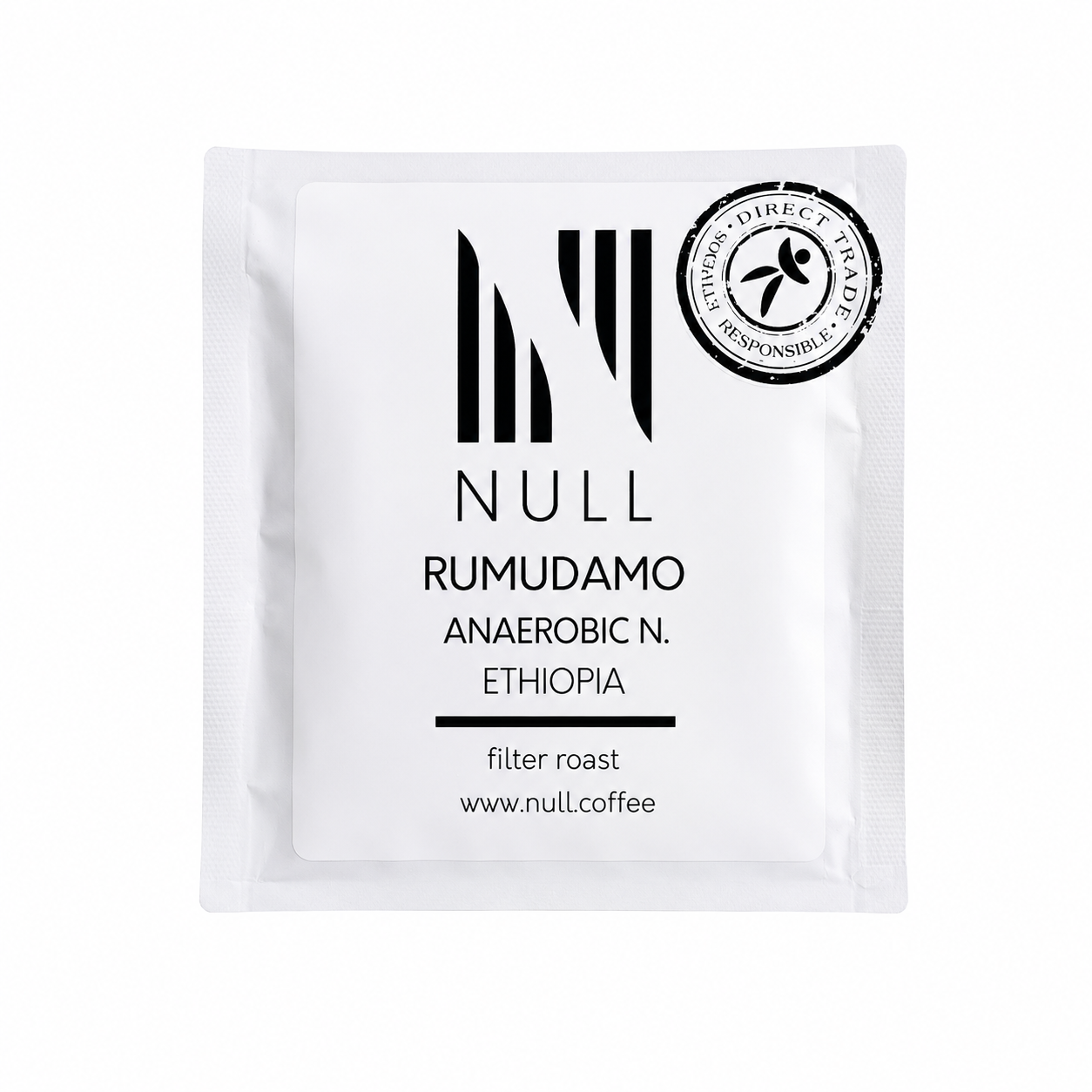 Null Coffee Rumudamo Anaerobic Natural Ethiopia filtre kahve paketi.