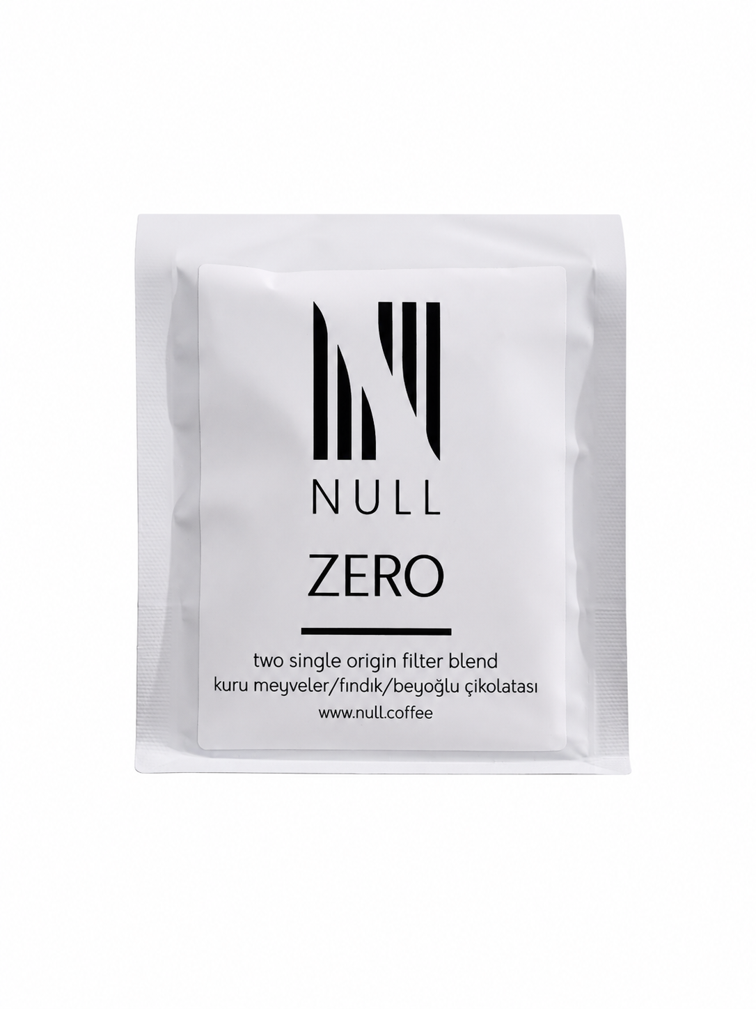 Null Coffee Zero iki tek kökenli filtre kahve harmanı paketi.